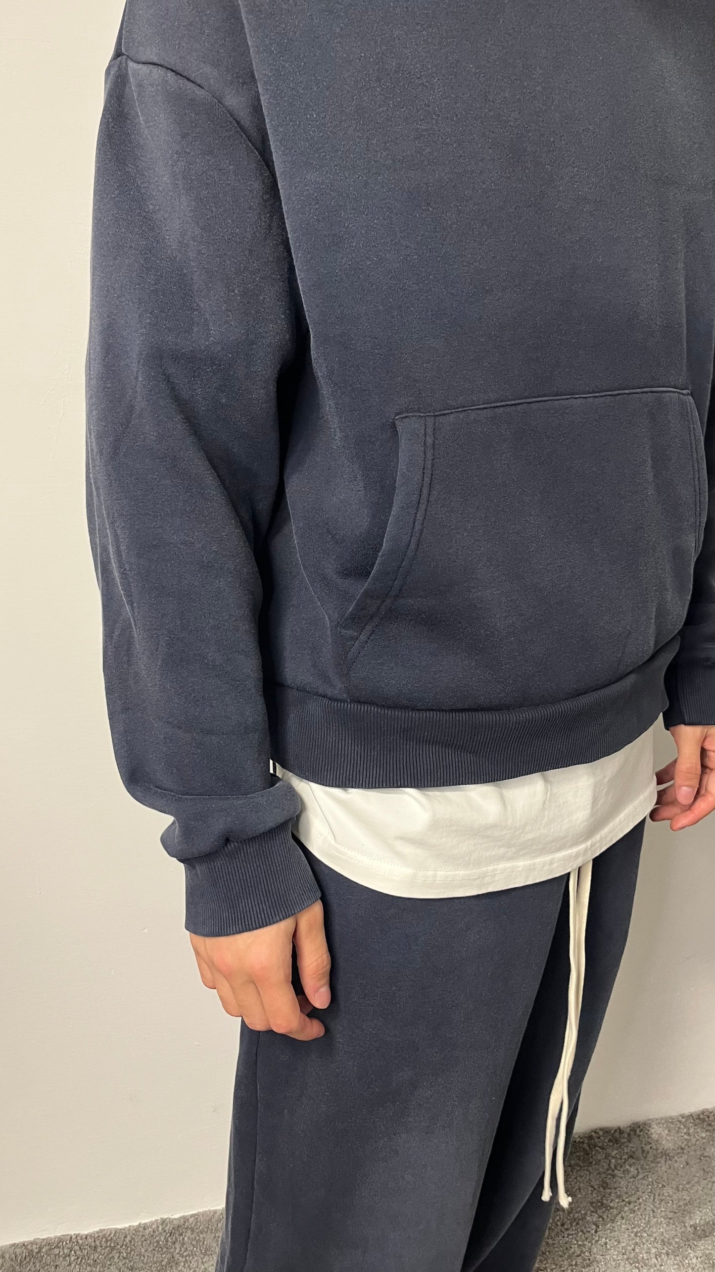 TUTA FELPATA BLU JEANS