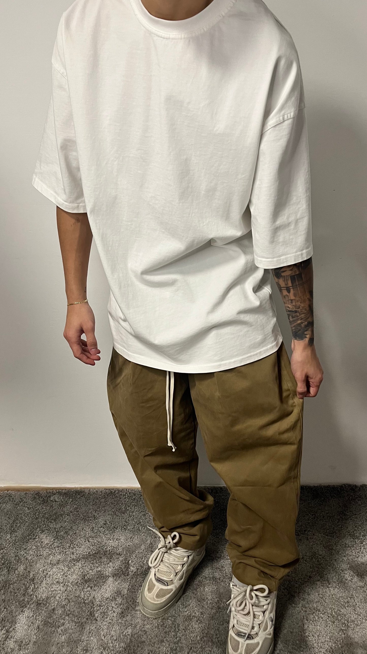 PANTALONE OVER VELLUTO CAMEL